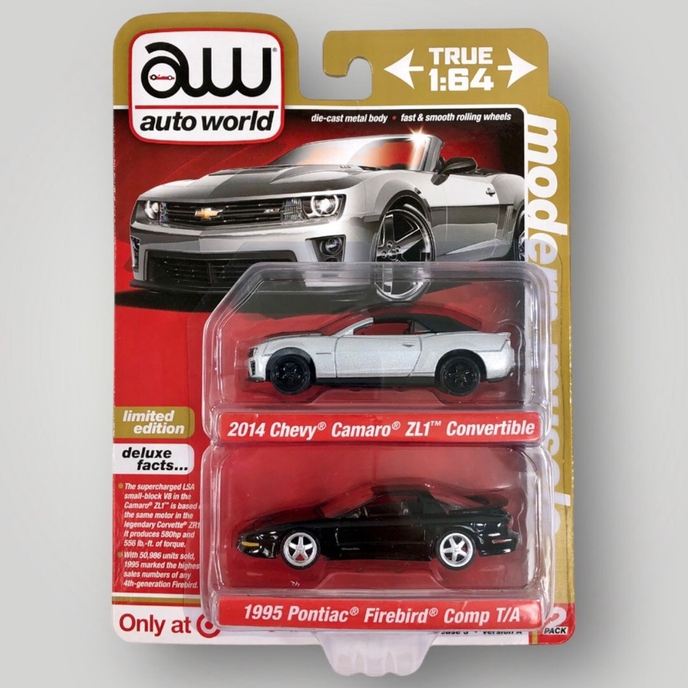 Auto World Ultra Target Exclusive 2-Pack Camaro/Firebird Gray/black!